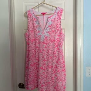 Lilly Pulitzer Pink and White Patterned Dress